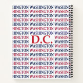 Washington DC Typografie Notitieboek (Achterkant)