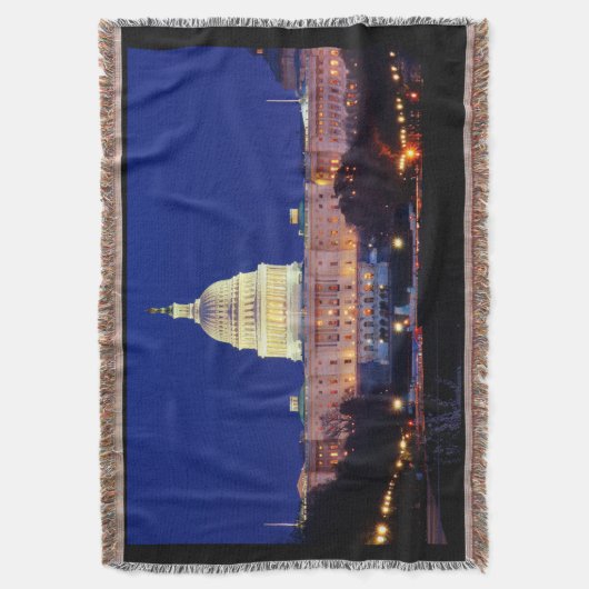 Washington DC United States Capitol in Dusk Deken (Voorkant Verticaal)