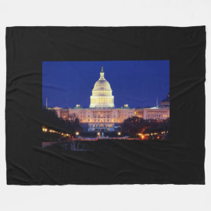 Washington DC United States Capitol in Dusk Fleece Deken