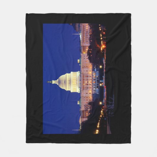 Washington DC United States Capitol in Dusk Fleece Deken (Voorkant)
