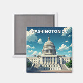 Washington DC US Capitol Building Magneet (Voorkant / Achterkant)