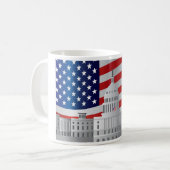 Washington DC US Capitol Building met US Flag Mok (Voorkant links)