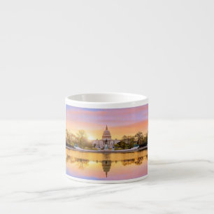 Washington DC US Capitool Gebouw Zonsondergang Ref Espresso Kop