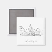 Washington DC USA Capitol Magnet (Recto/Verso)