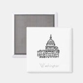 Washington DC USA Capitol Magnet (Recto/Verso)