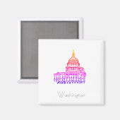 Washington DC USA Capitol Magnet (Recto/Verso)