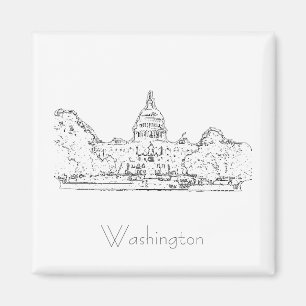 Washington DC USA Capitol Magnet Magneet