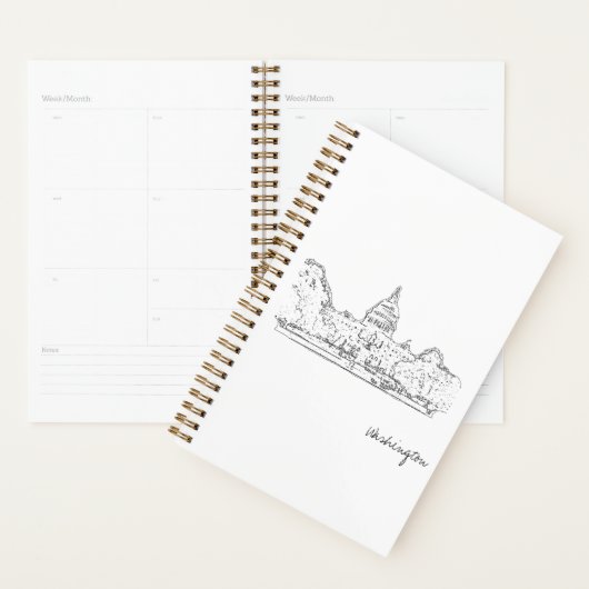 Washington DC USA Capitol Sketch Planner (Display)