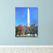 WASHINGTON, DC. USA. Washington Monument stijgt Canvas Afdruk (Insitu (Houten vloer))