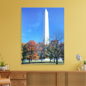 WASHINGTON, DC. USA. Washington Monument stijgt Canvas Afdruk (Insitu (Woonkamer))