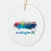 Washington DC V2 skyline in waterverf Keramisch Ornament (Links)