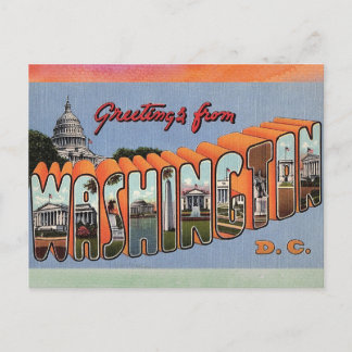 Washington DC Vintage Travel Briefkaart