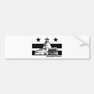 Washington DC-vlag Bumpersticker
