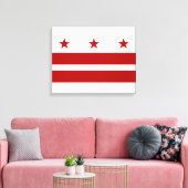 Washington DC-vlag Canvas Afdruk (Insitu (Woonkamer))