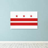 Washington DC-vlag Canvas Afdruk (Insitu (Houten vloer))