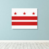Washington DC-vlag Canvas Afdruk (Insitu (Houten vloer))