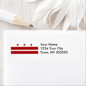 Washington DC-vlag Etiket (Insitu)