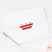 Washington DC-vlag Hart Sticker (Envelop)