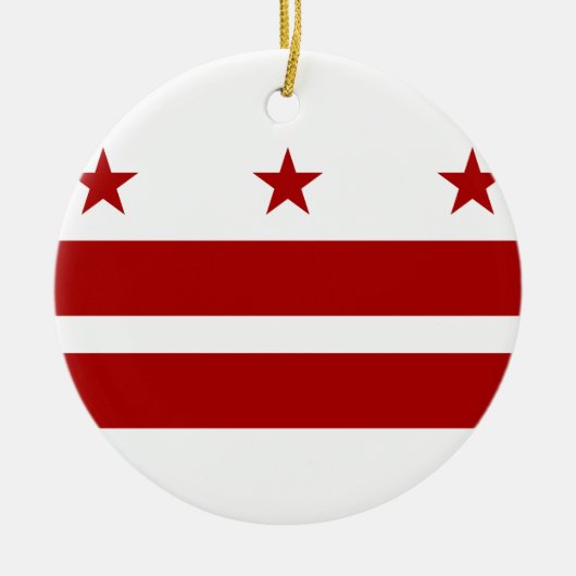 Washington DC-vlag Keramisch Ornament (Voorkant)