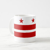 Washington DC-vlag Koffiemok (Voorkant links)
