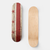 Washington DC-vlag op oude houten graan Skateboard (Voorkant)