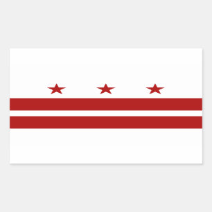Washington DC-vlag Rechthoekige Sticker