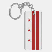 Washington DC-vlag Sleutelhanger (Voorkant Links)