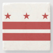 Washington DC-vlag Stenen Onderzetter (Voorkant)
