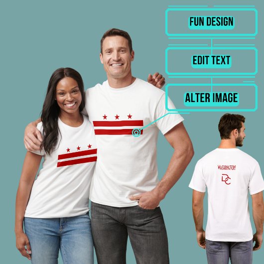 Washington DC-vlag T-shirt