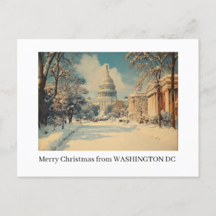 Washington DC Vrolijk Kerstvakantie Briefkaart