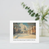 Washington DC Vrolijk Kerstvakantie Briefkaart (Staand voorkant)