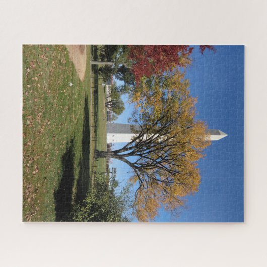 Washington DC Washington Monument en Herfst Trees Legpuzzel (Horizontaal)