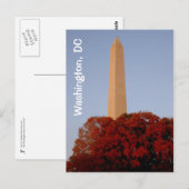 Washington, DC: Washington Monument in Herfst Briefkaart (Voorkant / Achterkant)