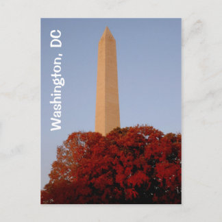 Washington, DC: Washington Monument in Herfst Briefkaart