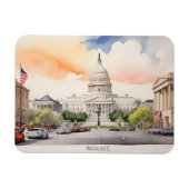 Washington DC waterverf kunst Magneet (Horizontaal)