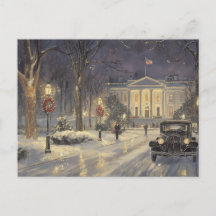 Washington DC Witte Huis  Retro kaart