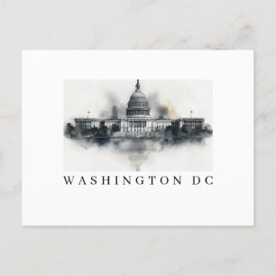 Washington DC zwart-wit Briefkaart