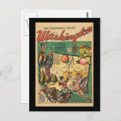 Washington de Evergreen-staat Briefkaart (Voorkant / Achterkant)
