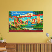 Washington - de Evergreen-staat Canvas Afdruk (Insitu (Woonkamer))