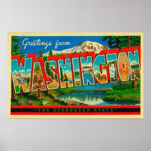 Washington - de Evergreen-staat Poster (Voorkant)
