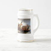 Washington die de Delaware passeert Bierpul (Voorkant rechts)