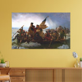 Washington die de Delaware passeert Canvas Afdruk (Insitu (Woonkamer))