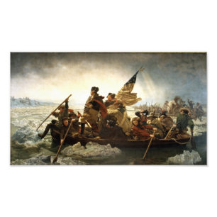 Washington die de Delaware passeert Foto Afdruk