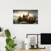 Washington die de Delaware passeert Poster (Thuiskantoor)