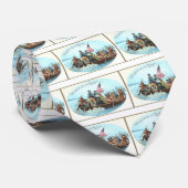 Washington die de Delaware passeert Stropdas (Opgerold)