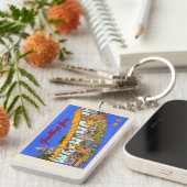 Washington District Columbia Large Letter Briefkaa Sleutelhanger (Voorkant Rechts)