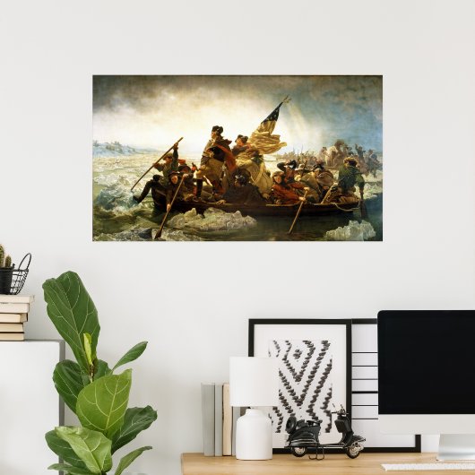 Washington door Emanuel Leutze Poster (Thuiskantoor)