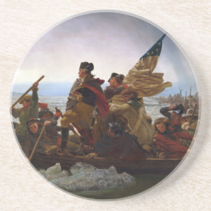 Washington door Emanuel Leutze Zandsteen Onderzetter