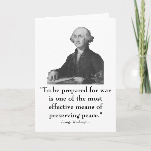 Washington en citaat kaart (Voorkant)