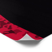 Washington en de Amerikaanse vlag Poster (Hoek)